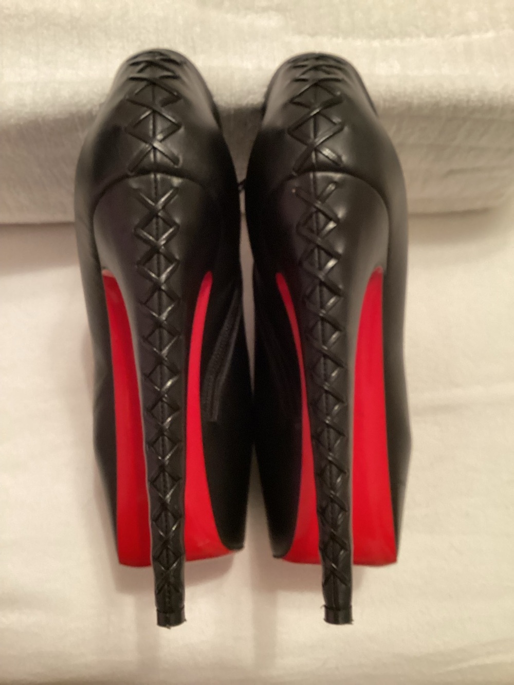 Christian Louboutin Recouzetta Black Leather Ankle Boots SZ 39.5